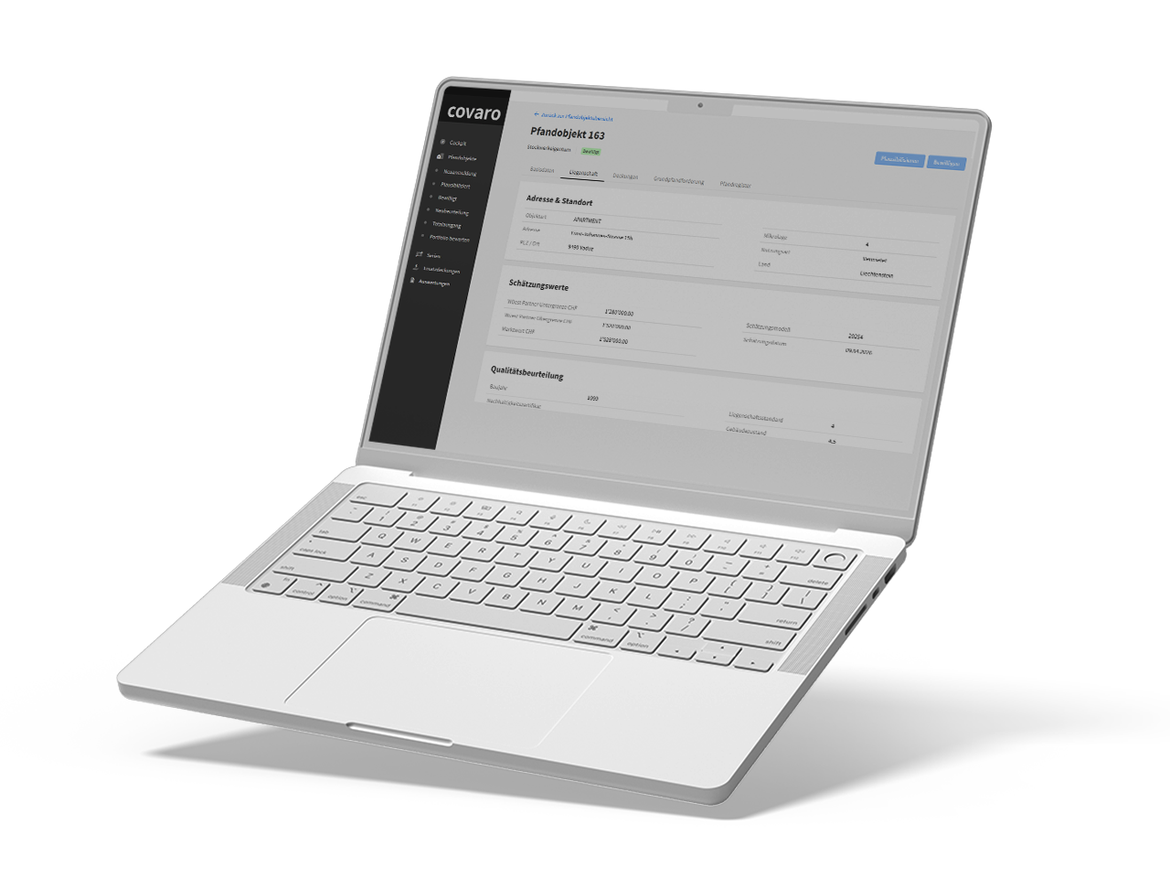 Plateforme Covaro Pool – Interface logiciel