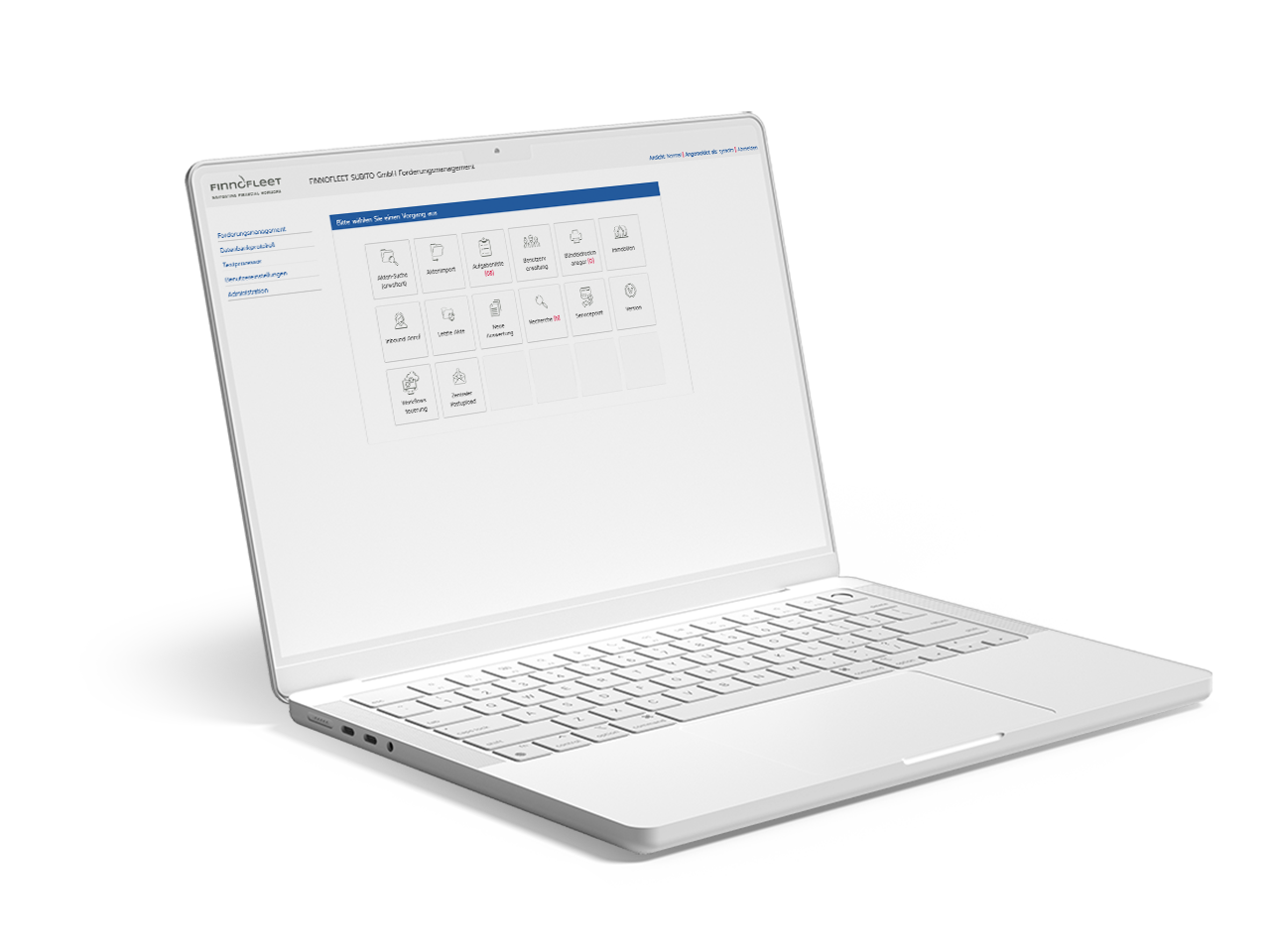 Debito Schuldenmanagement – Software-Ansicht