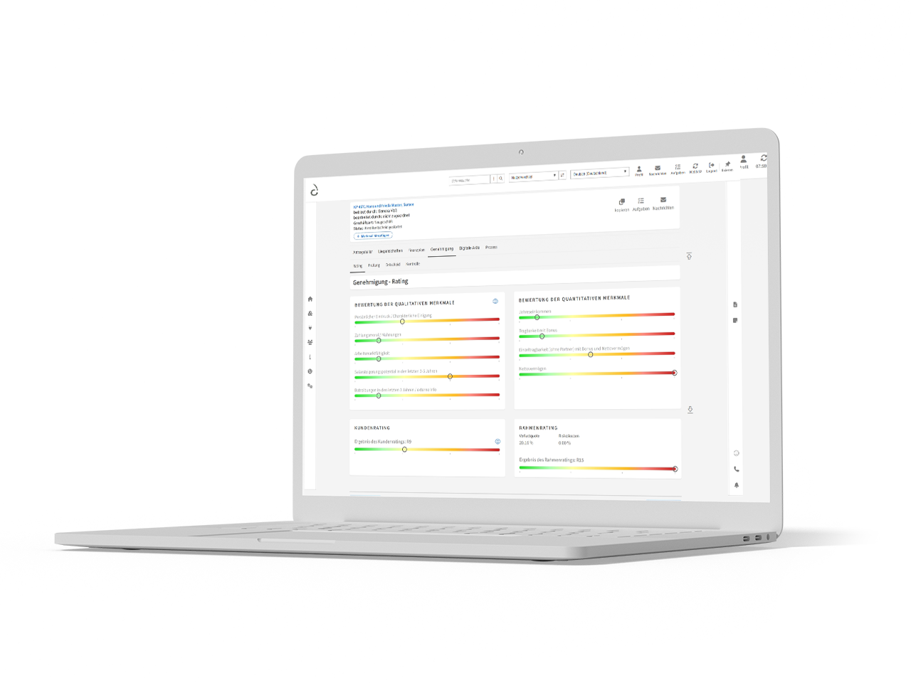 Monto Zahlungsplattform – Software-Ansicht
